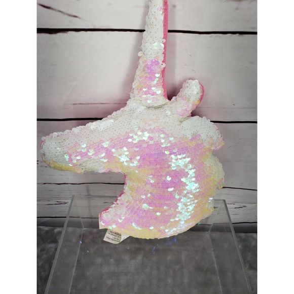 Unicorn Reversible Sequined Plush Pillow stuffed animal toy - Picture 7 of 7